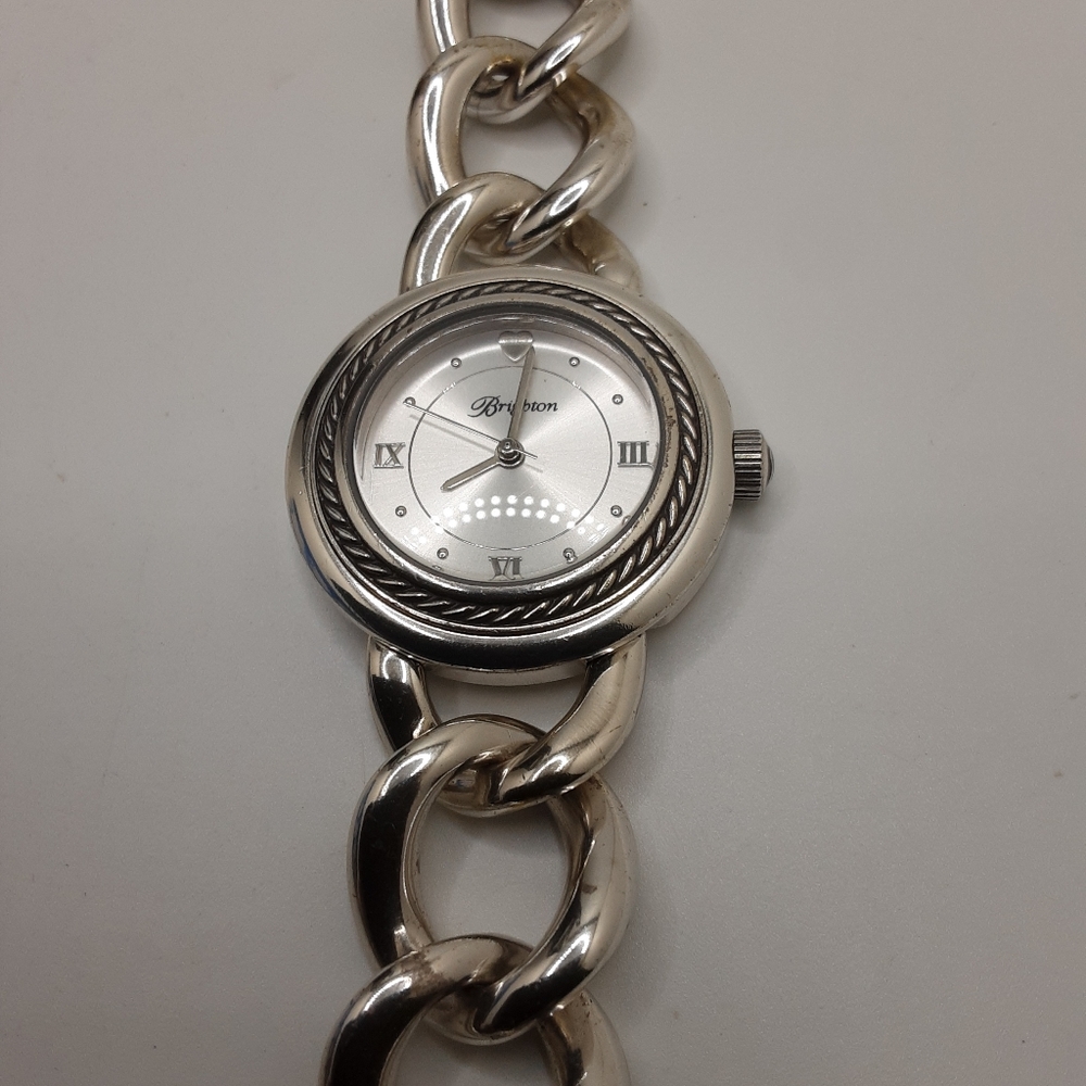 Brighton Modena Silver-plated Watch New Battery - Excellent Used Condition - Picture 6 of 12